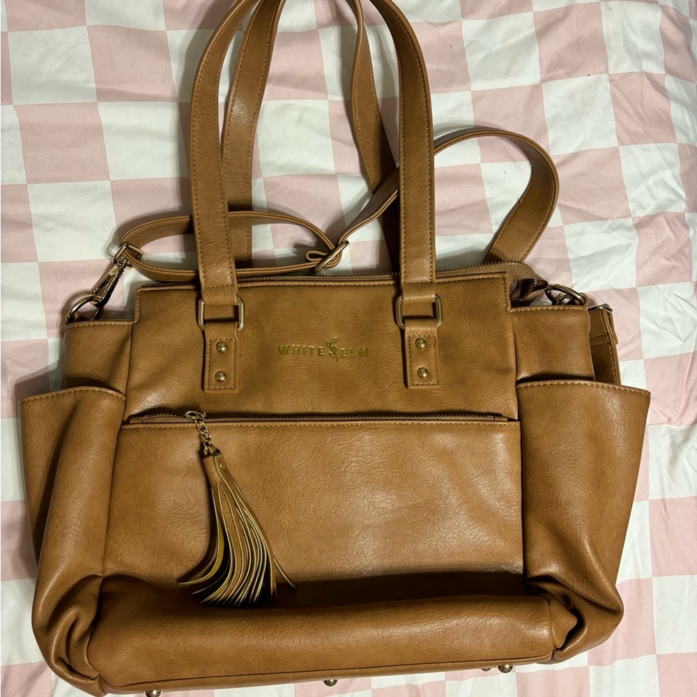 Almond White Elm Convertible Backpack/Tote